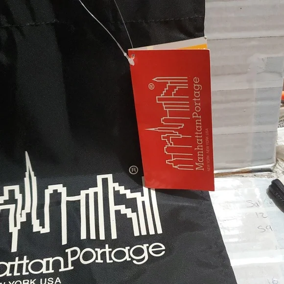 Manhattan Portage Bkack Nylon Grocery Y Shopping Tote Bag - Picture 4 of 10